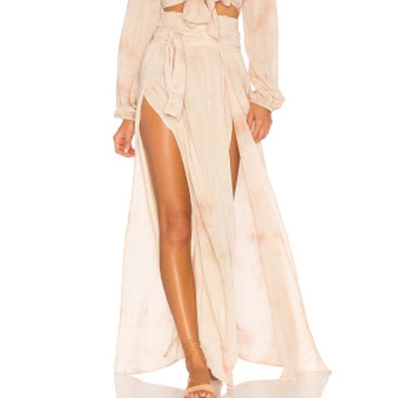 Revolve Blue Life Grace Wrap Skirt with Slits - Picture 1 of 8